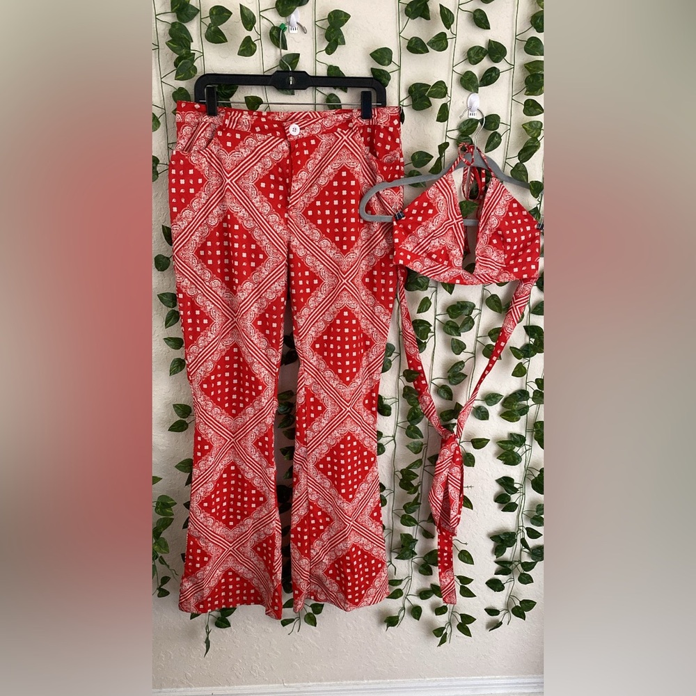 Red Bandana Print 2 Piece